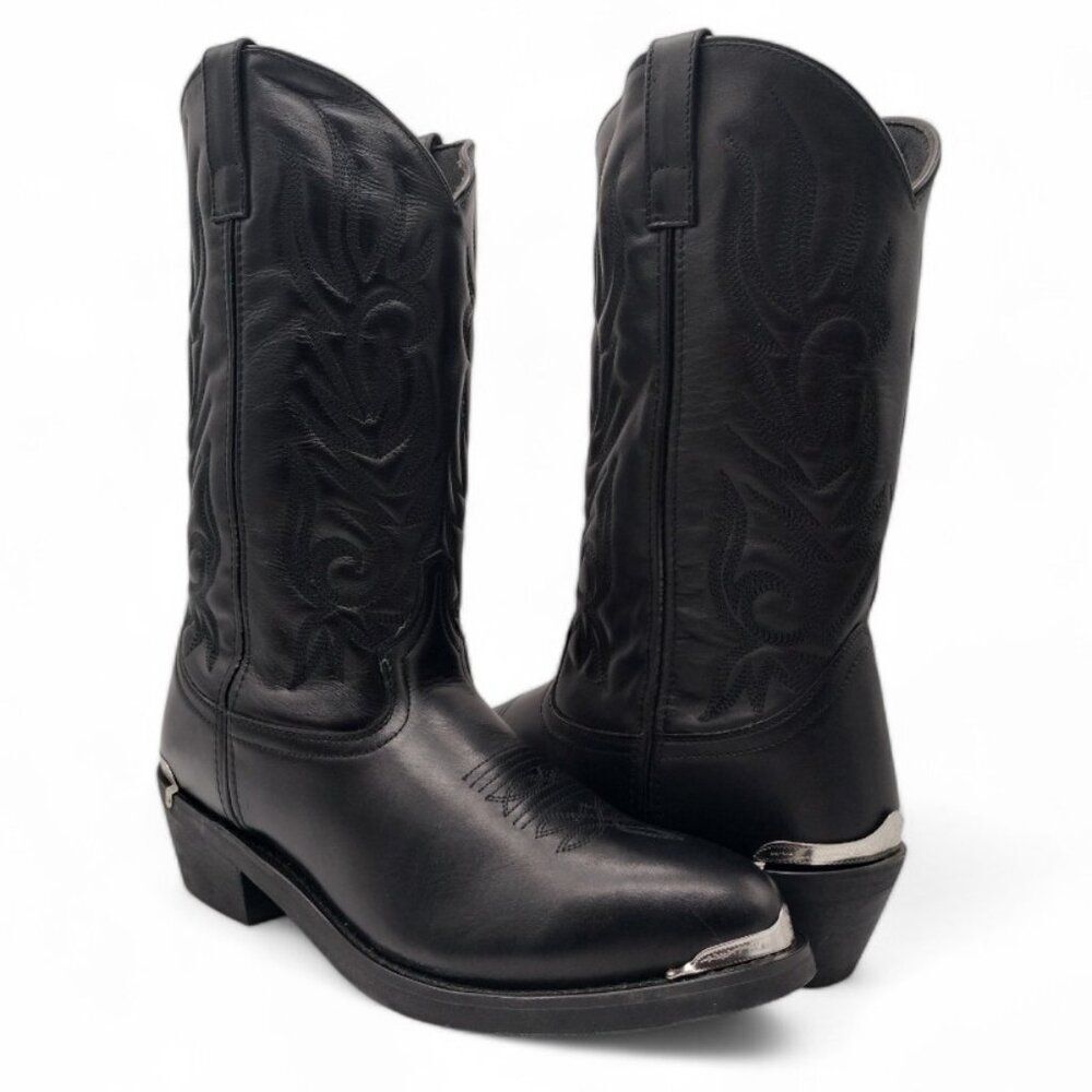 Laredo Men's Size 11.5 EW Black Mccomb Mid Calf Round Toe Cowboy Western Boots